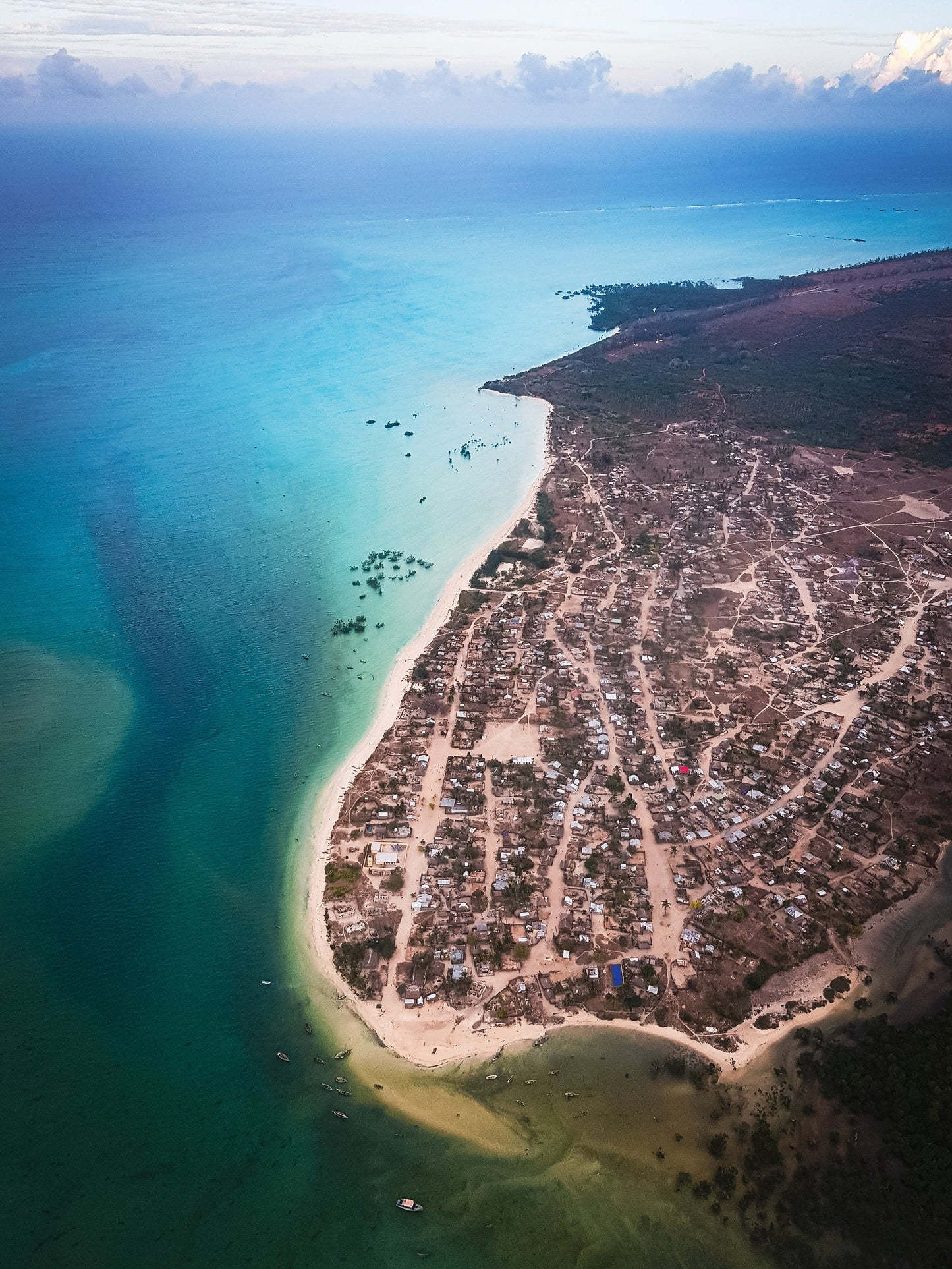Indian Ocean coastline at Ponta do Ouro, Mozambique