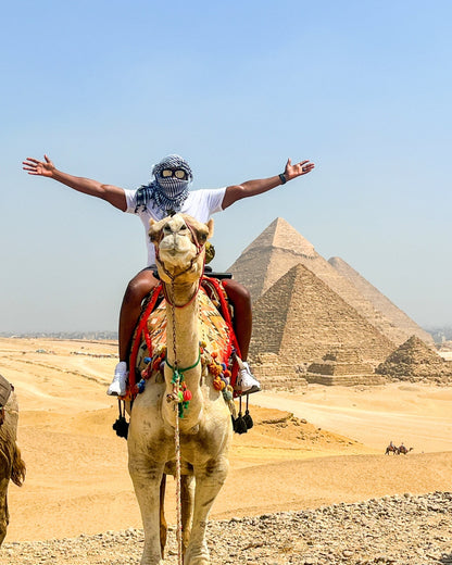 Camel ride at the Pyramids on the December 2026 Egypt tour