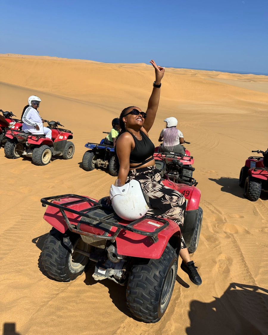 Thrifty Adventures travellers at Swakopmund on the Namibia October 2026 tour